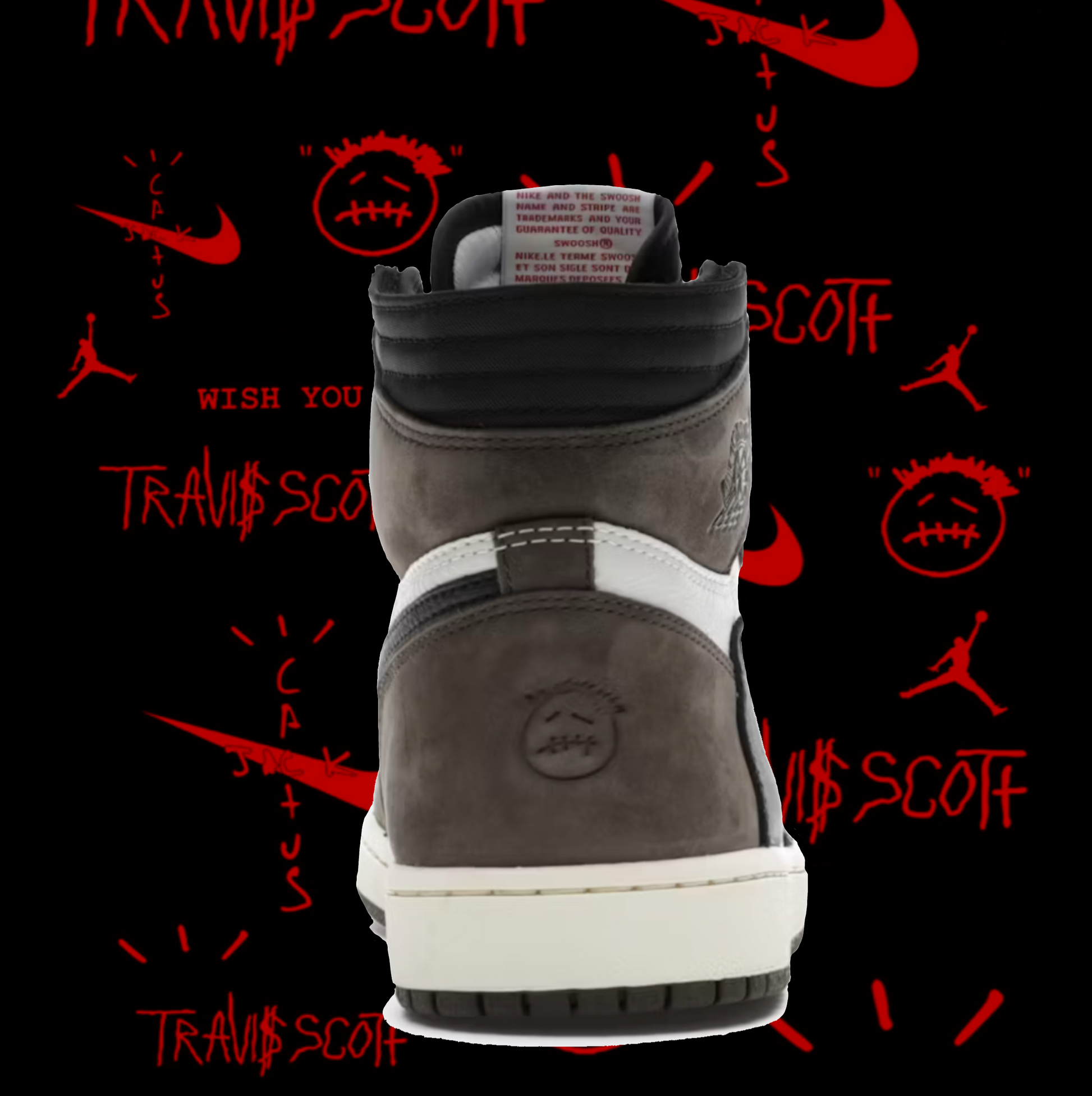 Air Jordan 1 High Travis Scott Custom Paint Sneakers