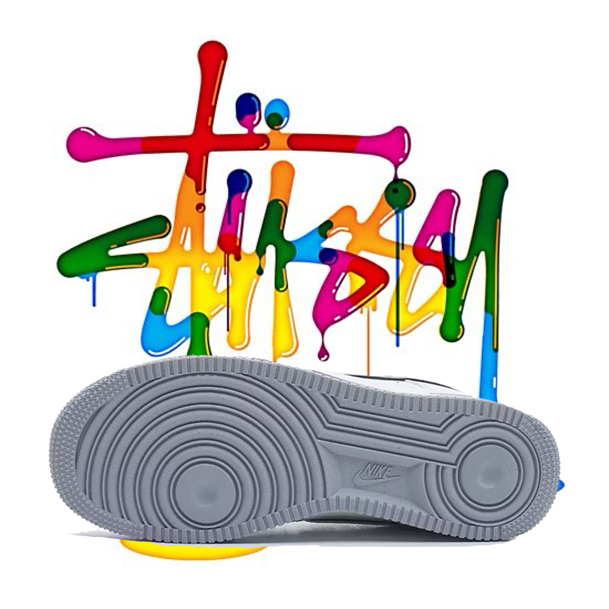 Air Force 1 Stussy Custom Paint Sneakers