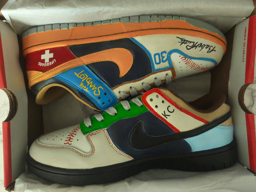 Unisex SB Dunk Low × The Sandlot Custom Paint Sneakers